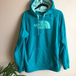 North Face Blue Hooded Sweatshirt